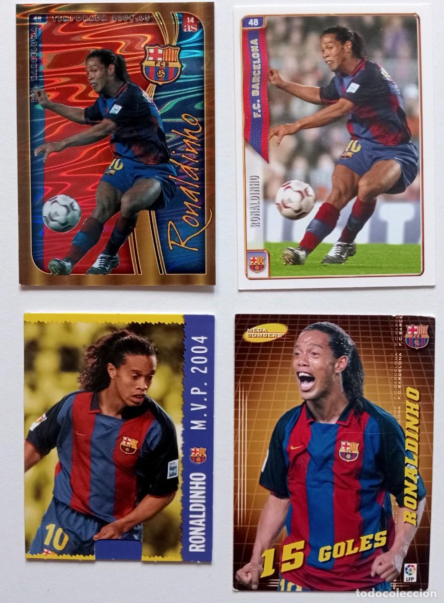Cromos de f&uacute;tbol: LOTE CROMOS FUTBOL RONALDINHO F.C. BARCELONA