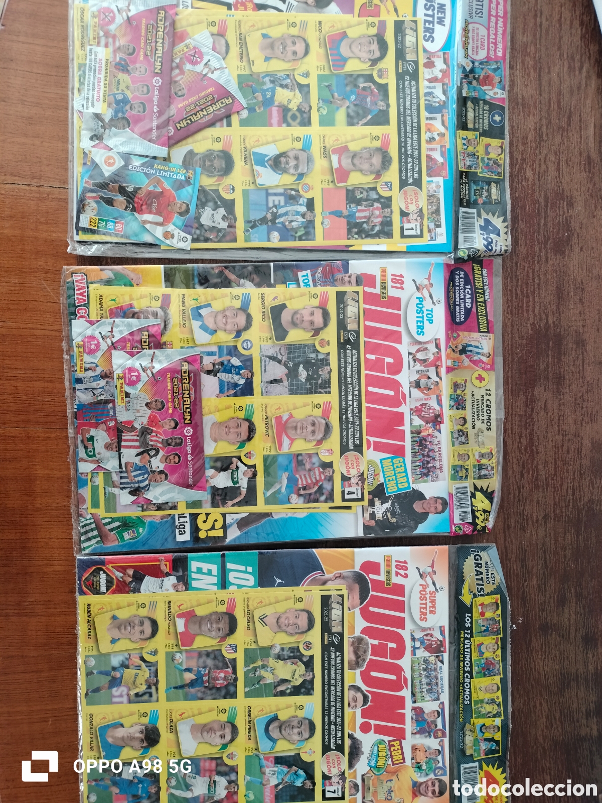 Cromos de f&uacute;tbol: 3 revistas jug&oacute;n 180, 181 y 182 con el mercado de invierno 2020 2021 Panini