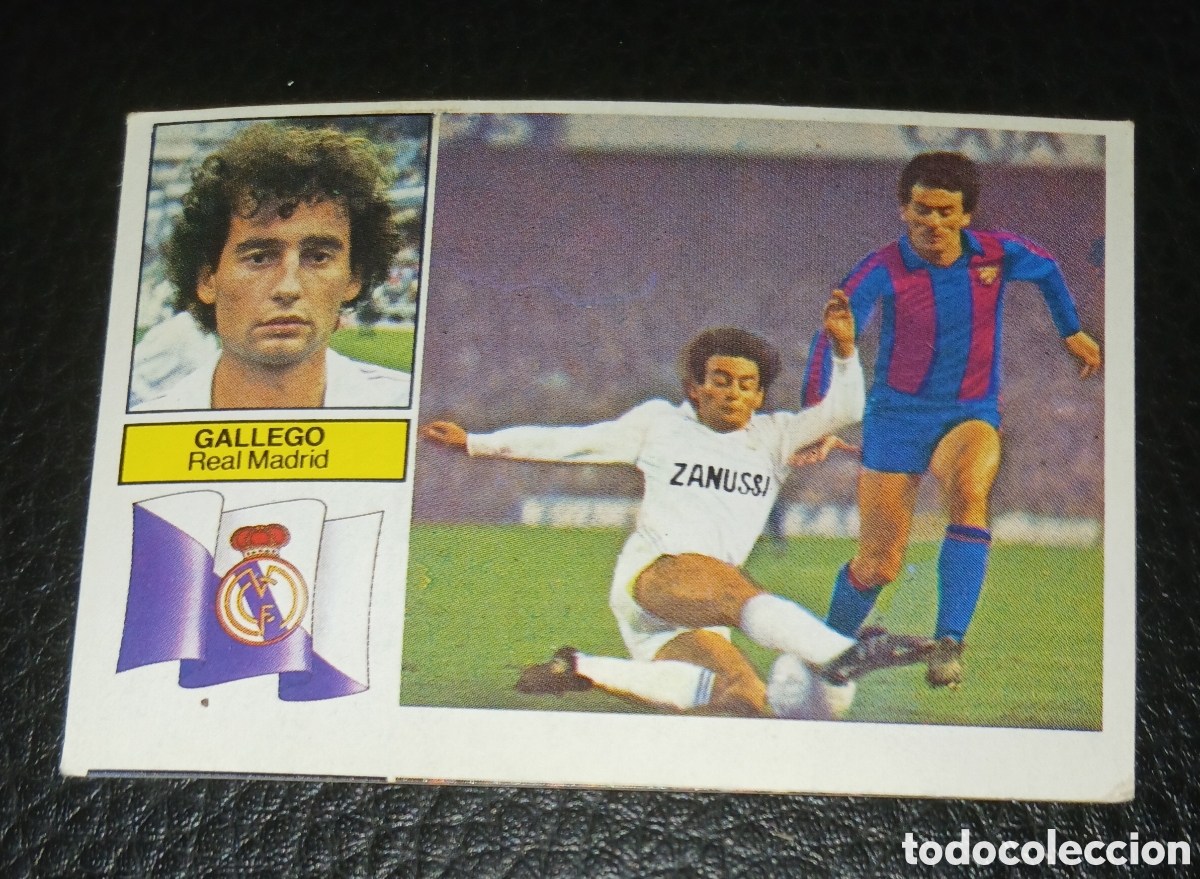 Cromos de f&uacute;tbol: Cromo Gallego Real Madrid Liga 82 83 1982 1983 Ediciones Este sin pegar nunca pegado