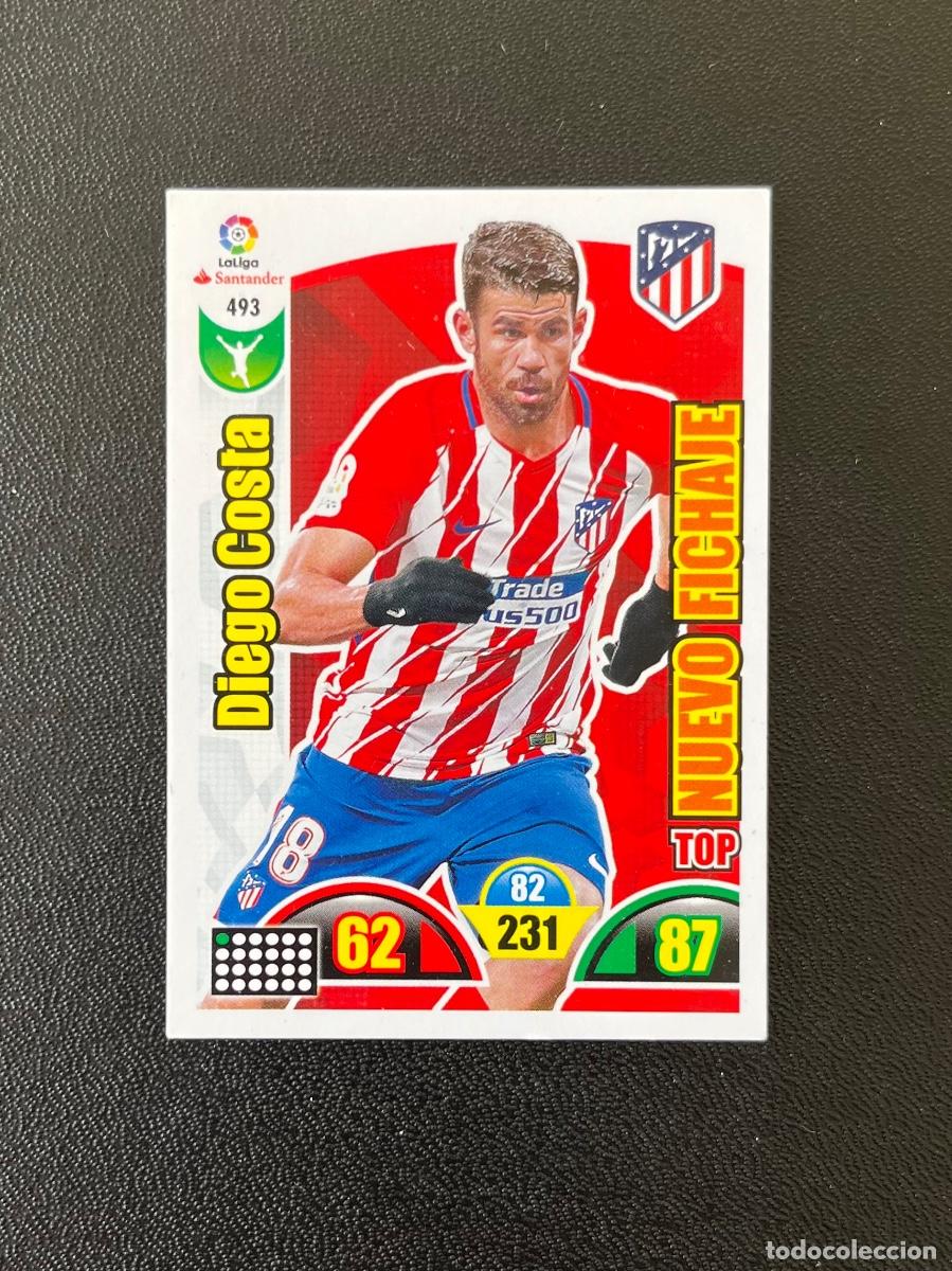Cromos de f&uacute;tbol: 493 DIEGO COSTA ATL&Eacute;TICO DE MADRID ADRENALYN 2017 2018 CROMO PANINI LA LIGA SANTANDER 17 18