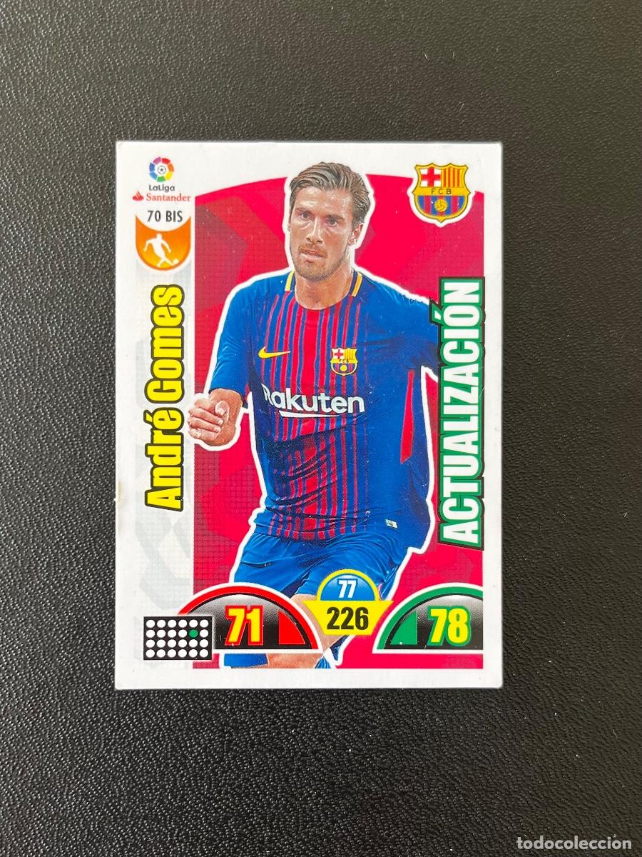 Cromos de f&uacute;tbol: 70 BIS ANDR&Eacute; GOMES FC BARCELONA ADRENALYN 2017 2018 CROMO PANINI LA LIGA SANTANDER 17 18