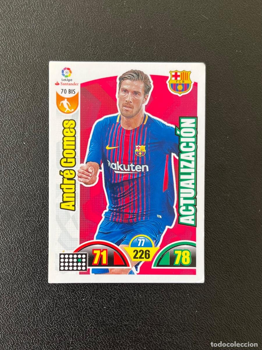 Cromos de f&uacute;tbol: 70 BIS ANDR&Eacute; GOMES FC BARCELONA ADRENALYN 2017 2018 CROMO PANINI LA LIGA SANTANDER 17 18