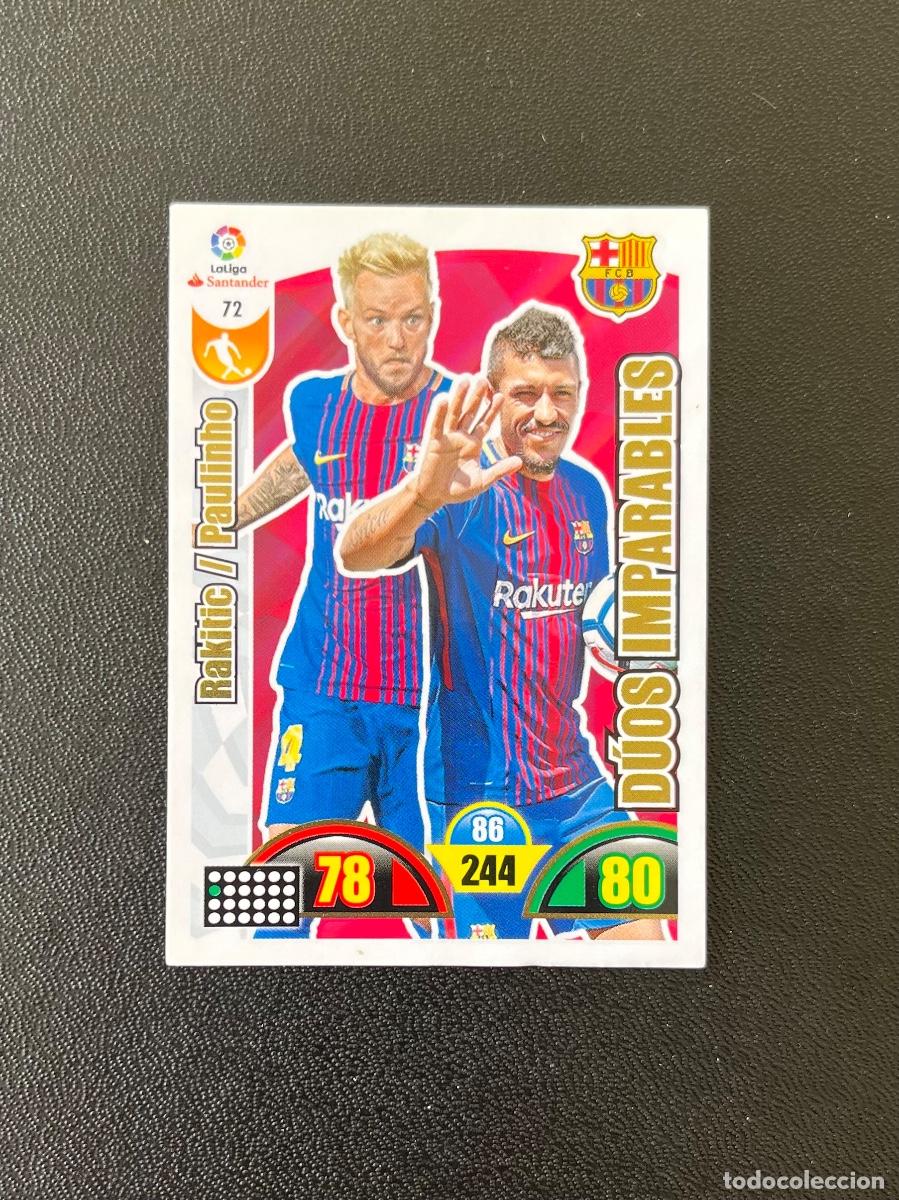 Cromos de f&uacute;tbol: 72 D&Uacute;OS IMPARABLES FC BARCELONA ADRENALYN 2017 2018 CROMO PANINI LA LIGA SANTANDER 17 18