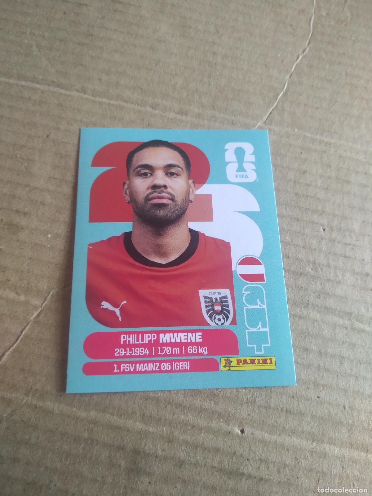 Cromos de f&uacute;tbol: AUT 8 PHILLIPP MWENE AUSTRIA CROMO FUTBOL PANINI MUNDIAL 2026 WORLD CUP COPA DEL MUNDO