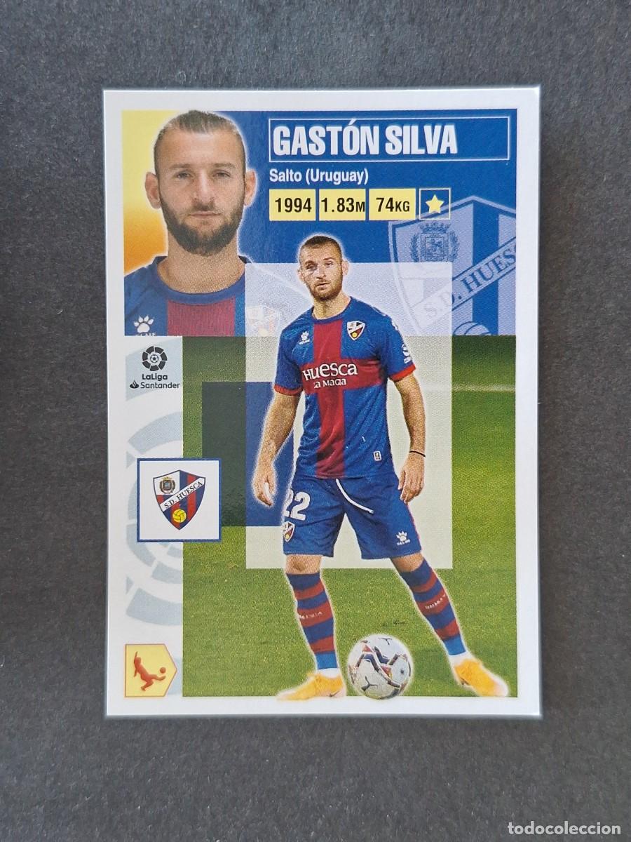 Cromos de f&uacute;tbol: L3 GASTON SILVA S. D. HUESCA LIGA ESTE 2020 2021 20 21 NUNCA PEGADO SIN PEGAR