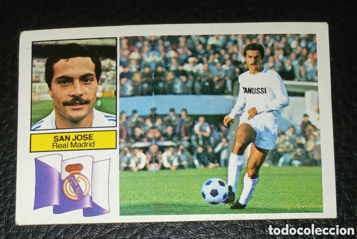 Cromos de f&uacute;tbol: Cromo San Jos&eacute; Real Madrid Liga 82 83 1982 1983 Ediciones Este sin pegar nunca pegado