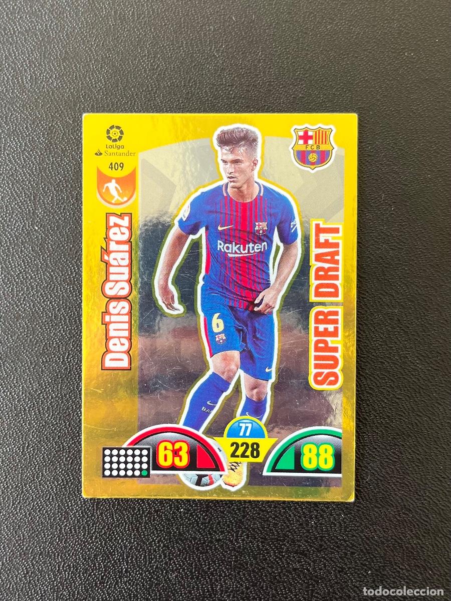 Fu&szlig;ball-Sticker: 409 DENIS SU&Aacute;REZ SUPER DRAFT FC BARCELONA ADRENALYN 2017 2018 CROMO PANINI LA LIGA SANTANDER 17 18