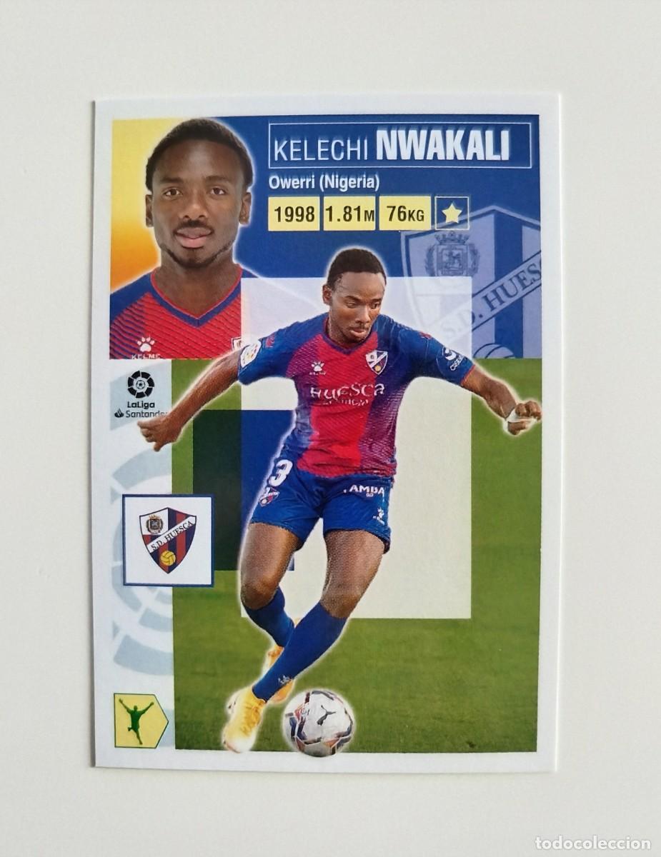 Fu&szlig;ball-Sticker: Nwakali 17 BIS COLOCA SIN PEGAR NUNCA PEGADO SD Huesca Liga Ediciones Este 20 21 / 2020 2021