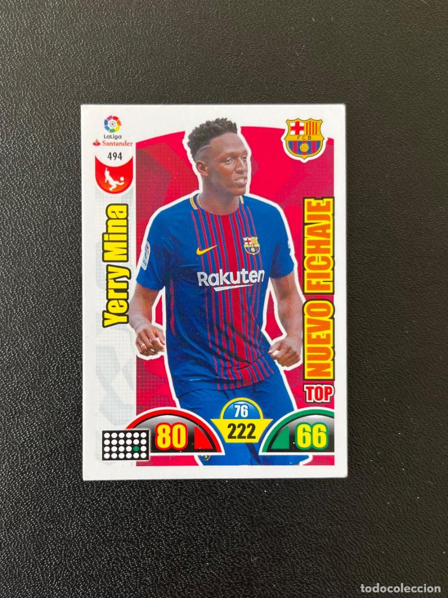 Fu&szlig;ball-Sticker: 494 YERRY MINA FC BARCELONA ADRENALYN 2017 2018 CROMO PANINI LA LIGA SANTANDER 17 18
