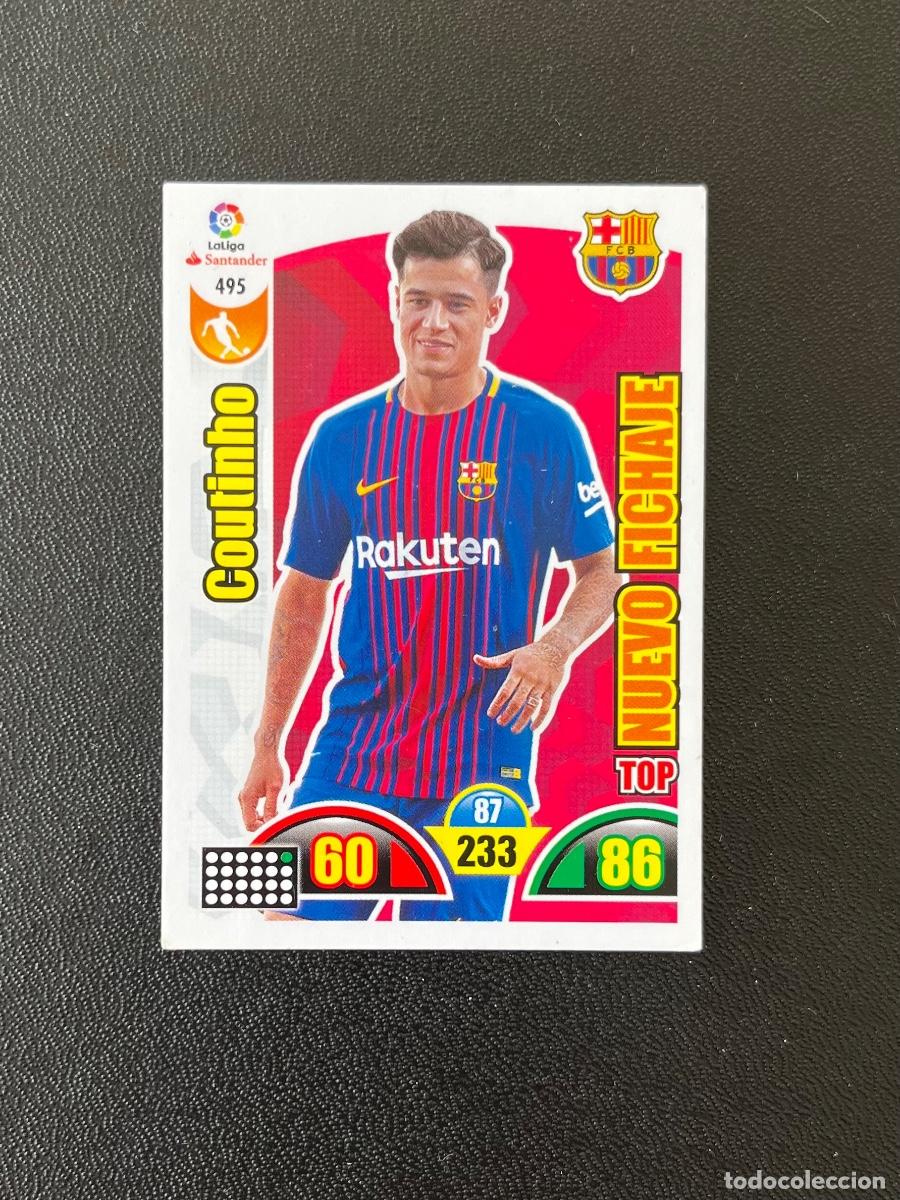 Fu&szlig;ball-Sticker: 495 COUTINHO FC BARCELONA ADRENALYN 2017 2018 CROMO PANINI LA LIGA SANTANDER 17 18