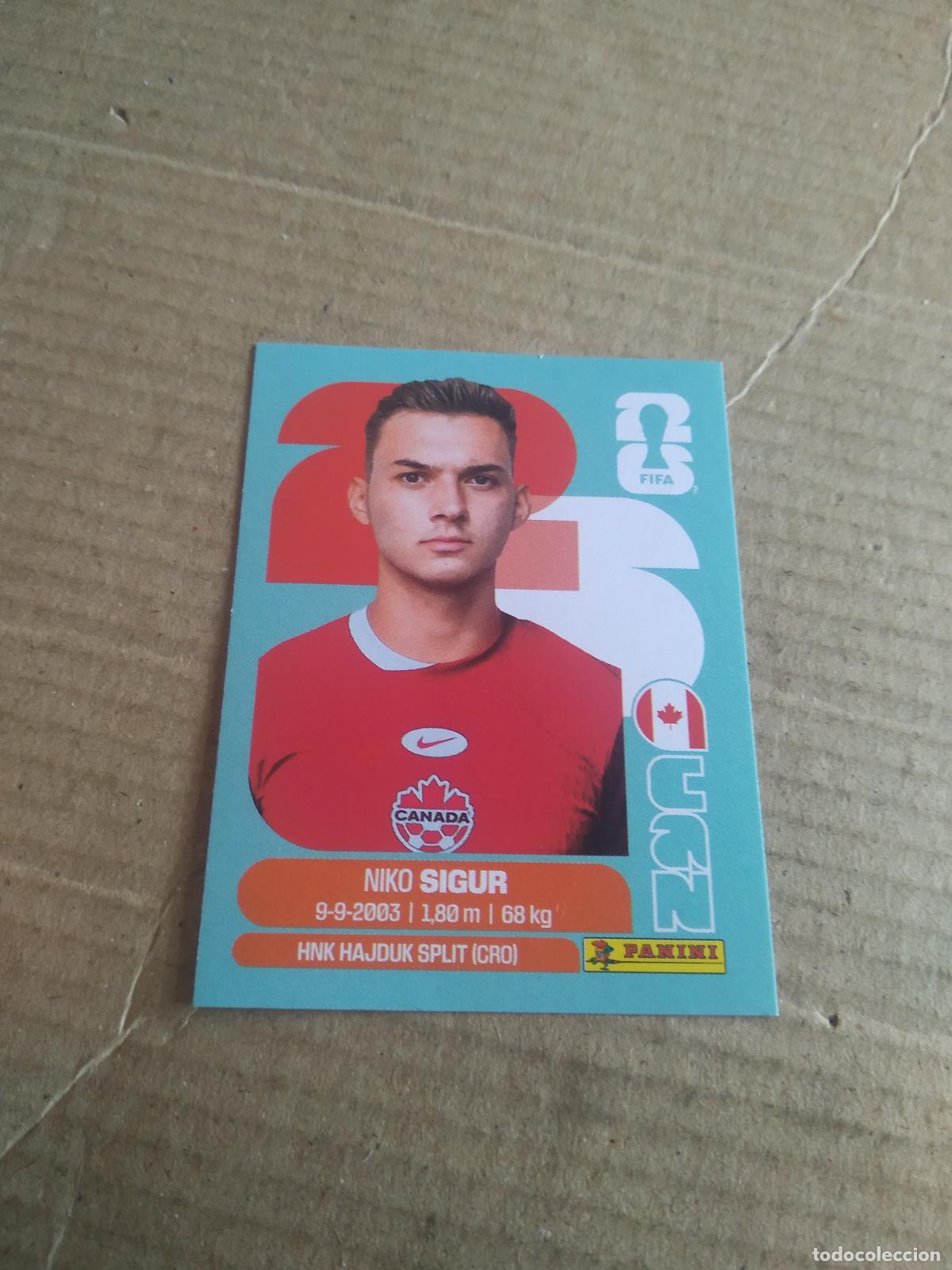 Fu&szlig;ball-Sticker: CAN 16 NIKO SIGUR CANADA CROMO FUTBOL PANINI MUNDIAL 2026 WORLD CUP COPA DEL MUNDO