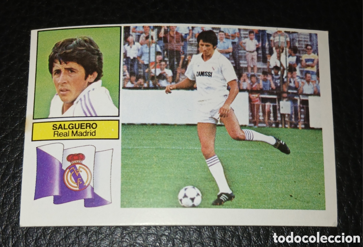 Cromos de f&uacute;tbol: Cromo Salguero Real Madrid Liga 82 83 1982 1983 Ediciones Este sin pegar nunca pegado Coloca
