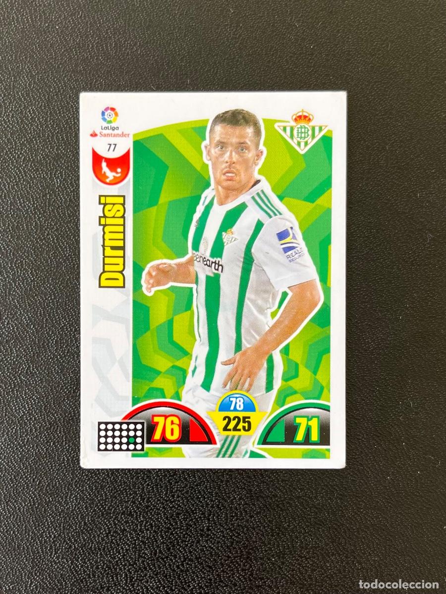 Cromos de f&uacute;tbol: 77 DURMISI REAL BETIS BALOMPI&Eacute; ADRENALYN 2017 2018 CROMO PANINI LA LIGA SANTANDER 17 18
