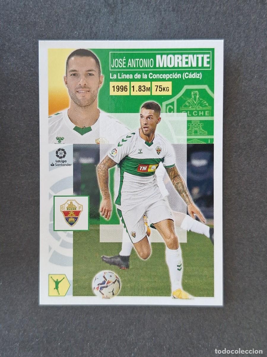 Cromos de f&uacute;tbol: L3 MORENTE ELCHE C. F. COLOCA LIGA ESTE 2020 2021 20 21 NUNCA PEGADO SIN PEGAR