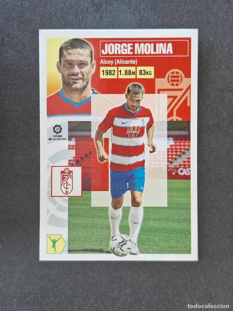 Cromos de f&uacute;tbol: L3 JORGE MOLINA GRANADA C. F. FICHAJE 8 LIGA ESTE 2020 2021 20 21 NUNCA PEGADO SIN PEGAR