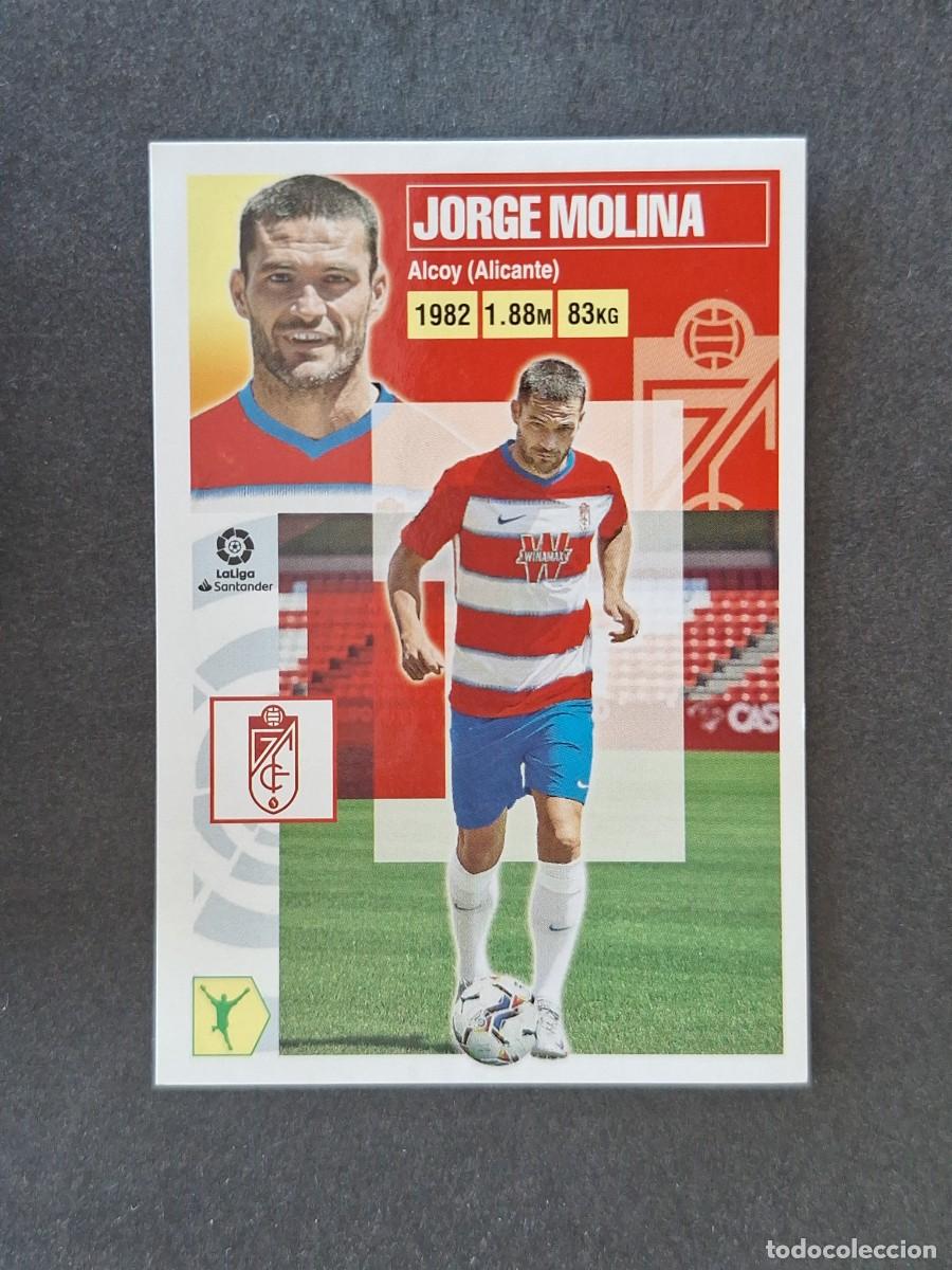 Cromos de f&uacute;tbol: L3 JORGE MOLINA GRANADA C. F. FICHAJE 8 LIGA ESTE 2020 2021 20 21 NUNCA PEGADO SIN PEGAR