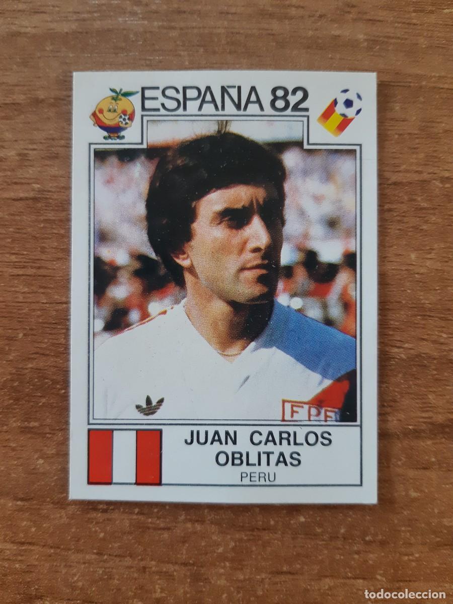 Cromos de f&uacute;tbol: N&deg;88 Juan Carlos Oblitas (Per&uacute;) Mundial Espa&ntilde;a 82 PANINI 1982. Nunca pegado, sin pegar