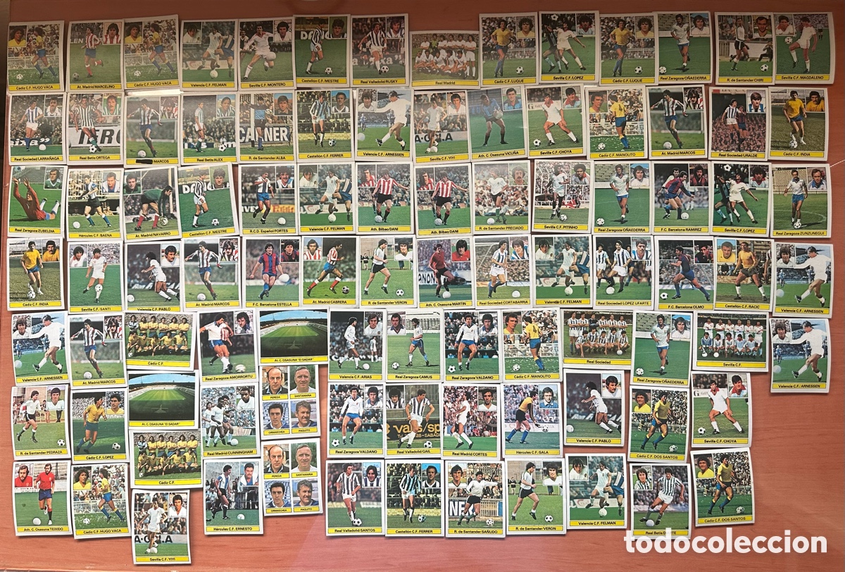 Cromos de f&uacute;tbol: Lote +100 cromos liga este 81-82 10 UF y 1 coloca