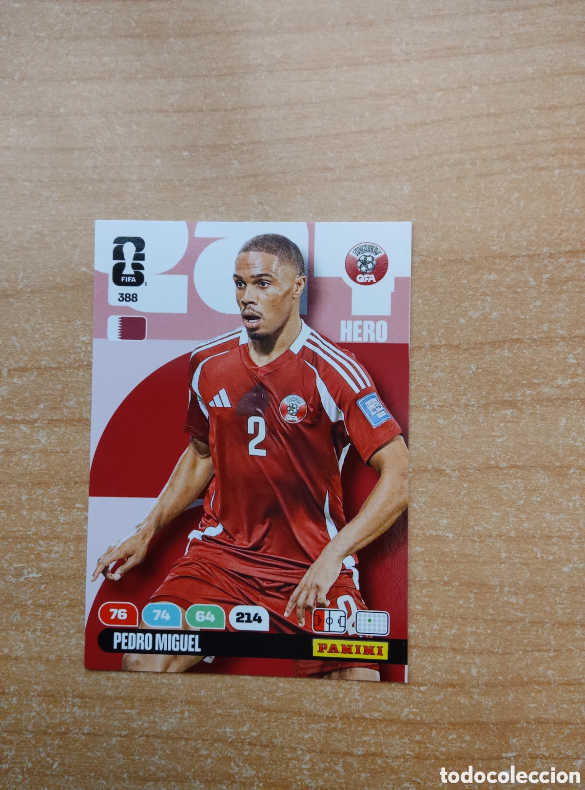 Football Stickers: 388 PEDRO MIGUEL QATAR ADRENALYN XL MUNDIAL 2026