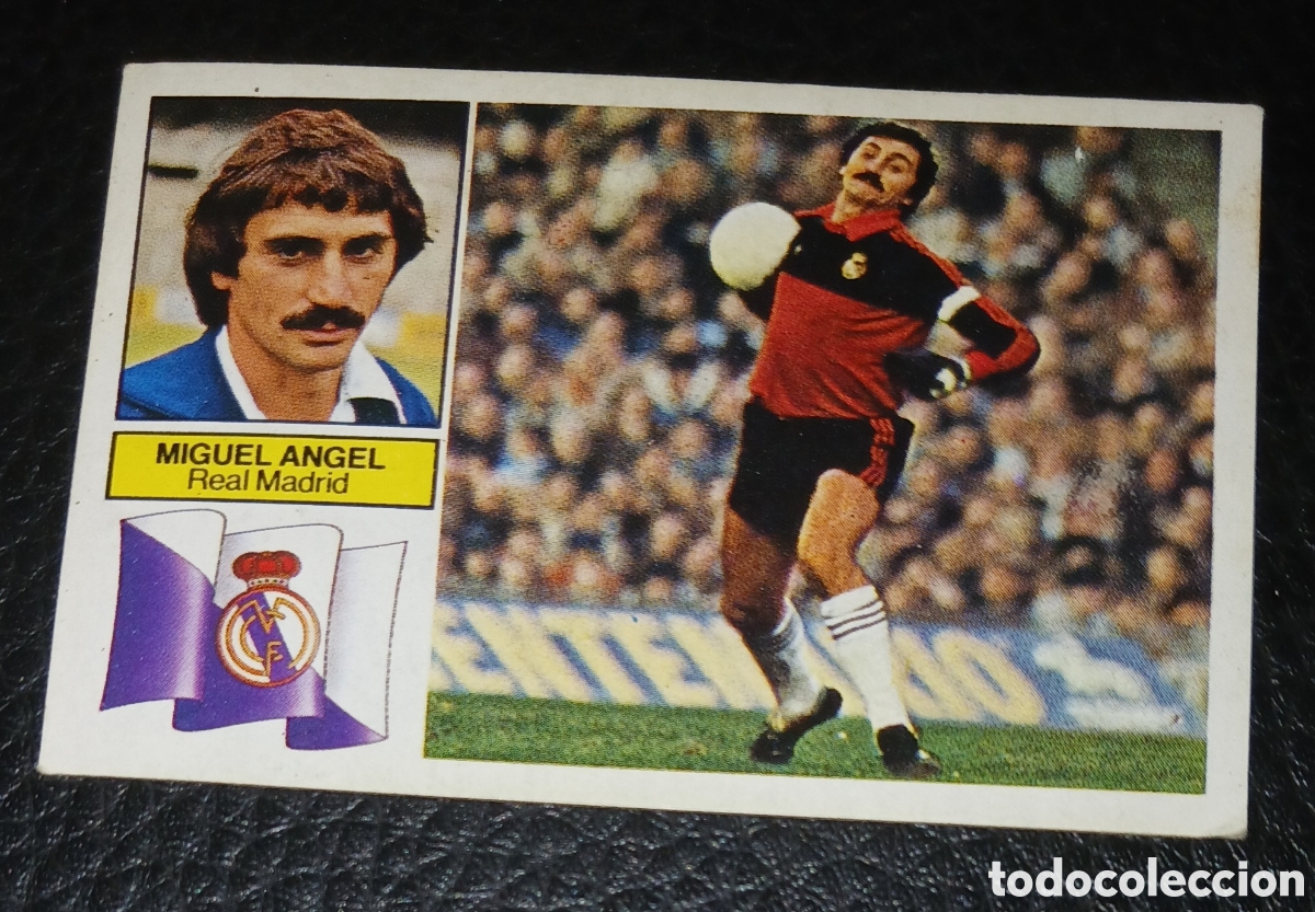 Cromos de f&uacute;tbol: Cromo Miguel Angel Real Madrid Liga 82 83 1982 1983 Ediciones Este sin pegar nunca pegado