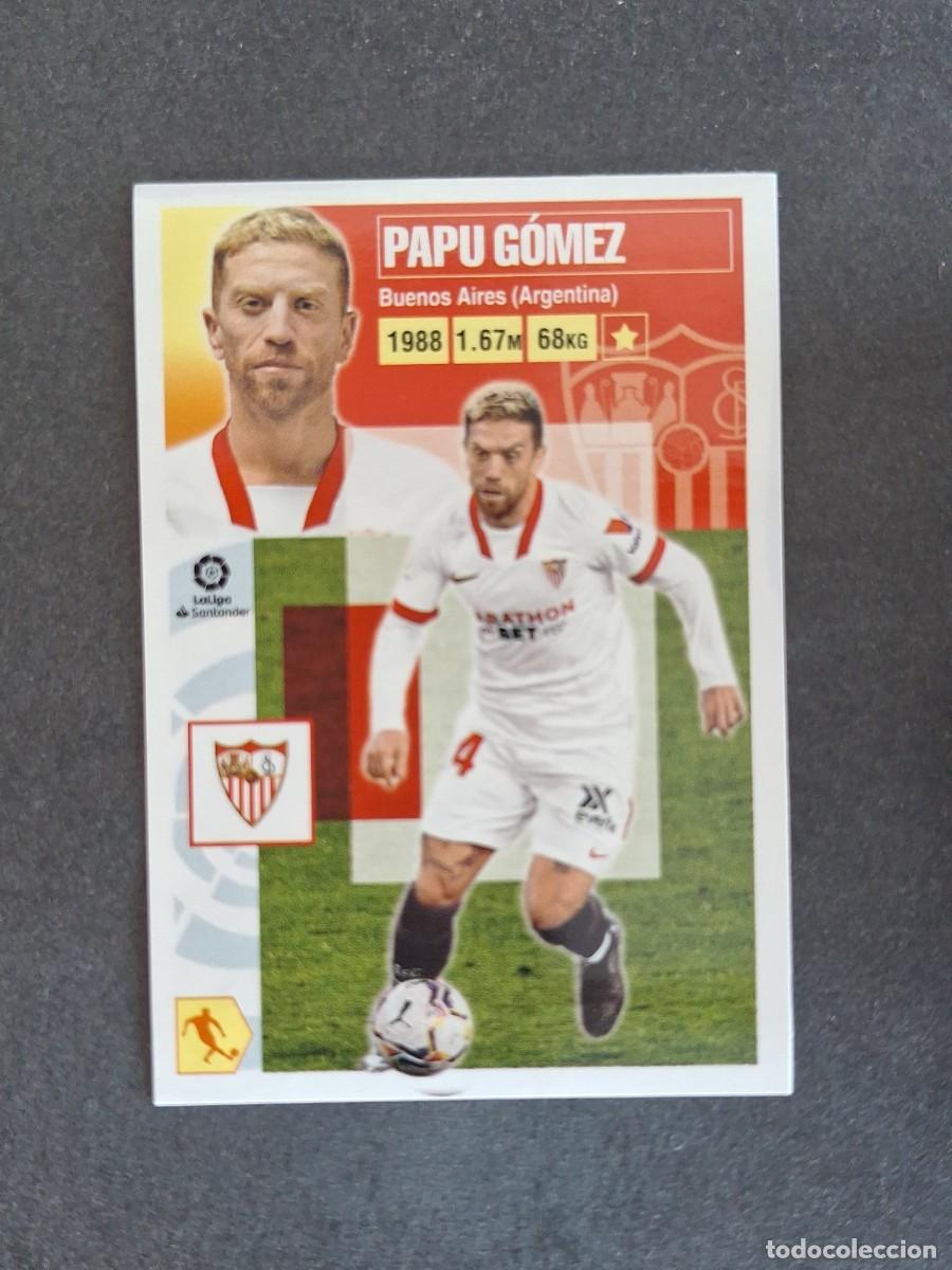 Cromos de f&uacute;tbol: L3 PAPU GOMEZ SEVILLA F. C. MERCADO INVIERNO LIGA ESTE 2020 2021 20 21 NUNCA PEGADO SIN PEGAR