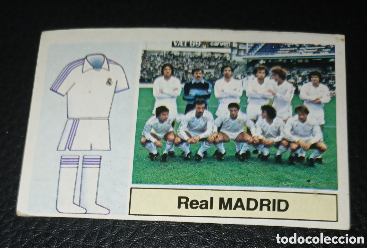 Cromos de f&uacute;tbol: Cromo Real Madrid Alineaciones Liga 82 83 1982 1983 Ediciones Este sin pegar nunca pegado
