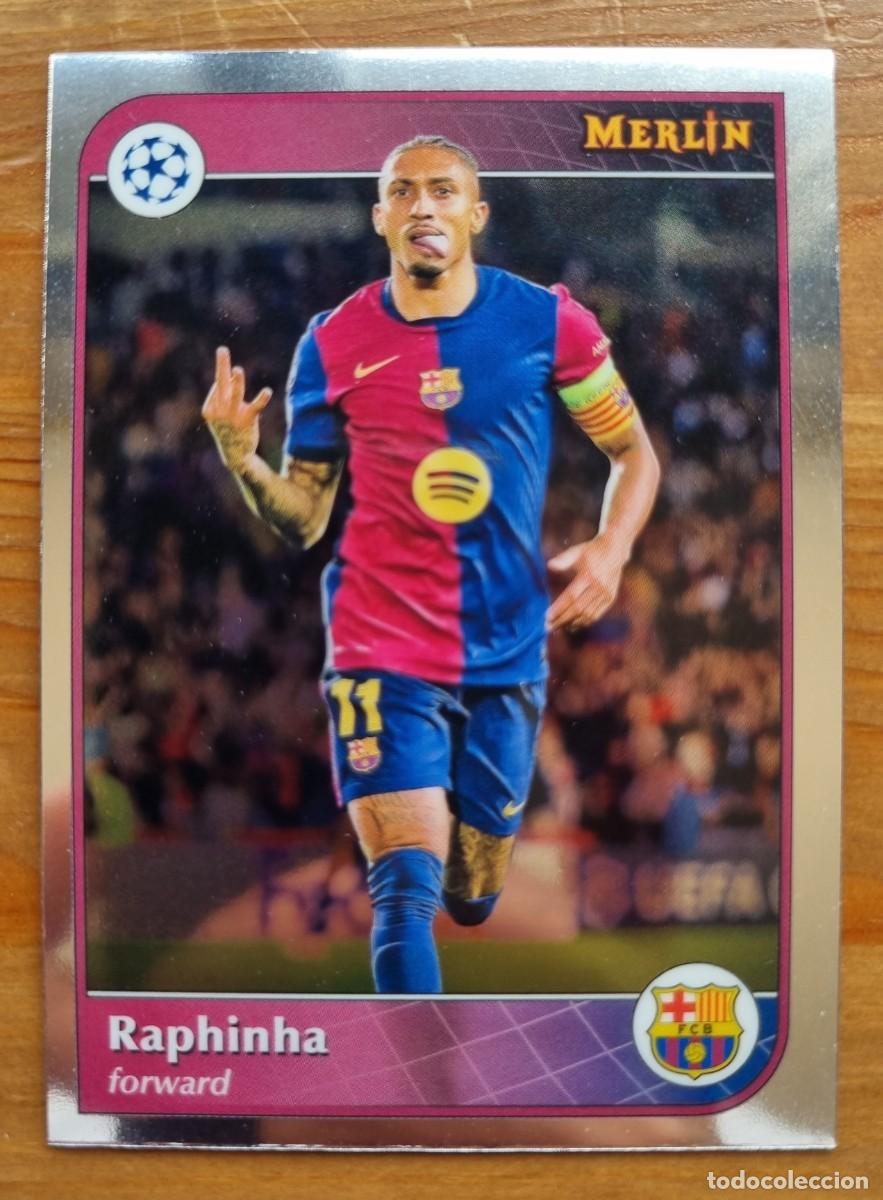 Cromos de f&uacute;tbol: 192 RAPHINHA (FC Barcelona). Topps Chrome Merlin UCC 2024 2025 24 25