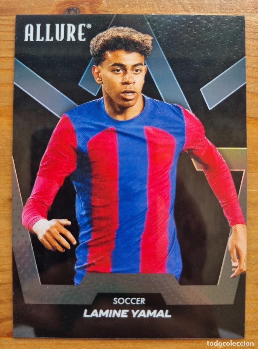 Cromos de f&uacute;tbol: 3 LAMINE YAMAL (FC Barcelona) BLACK RAINBOW. Upper Deck Allure 2025