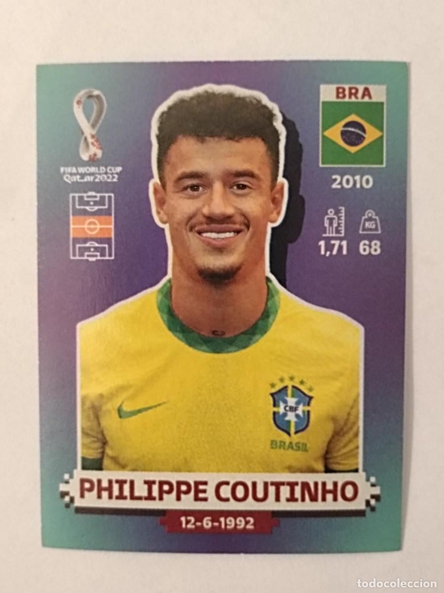 Cromos de f&uacute;tbol: #BRA 11 PHILIPPE COUTINHO (BRASIL) MUNDIAL QATAR 2022 PANINI