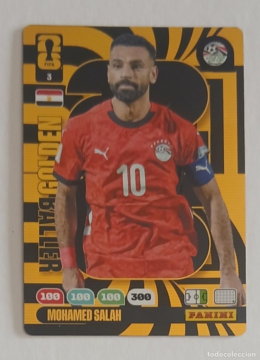 Cromos de f&uacute;tbol: CROMO n&ordm; 3 MOHAMED SALAH EGIPTO GOLDEN BALLER ADRENALYN XL FIFA WORLD CUP 2026 DE PANINI.