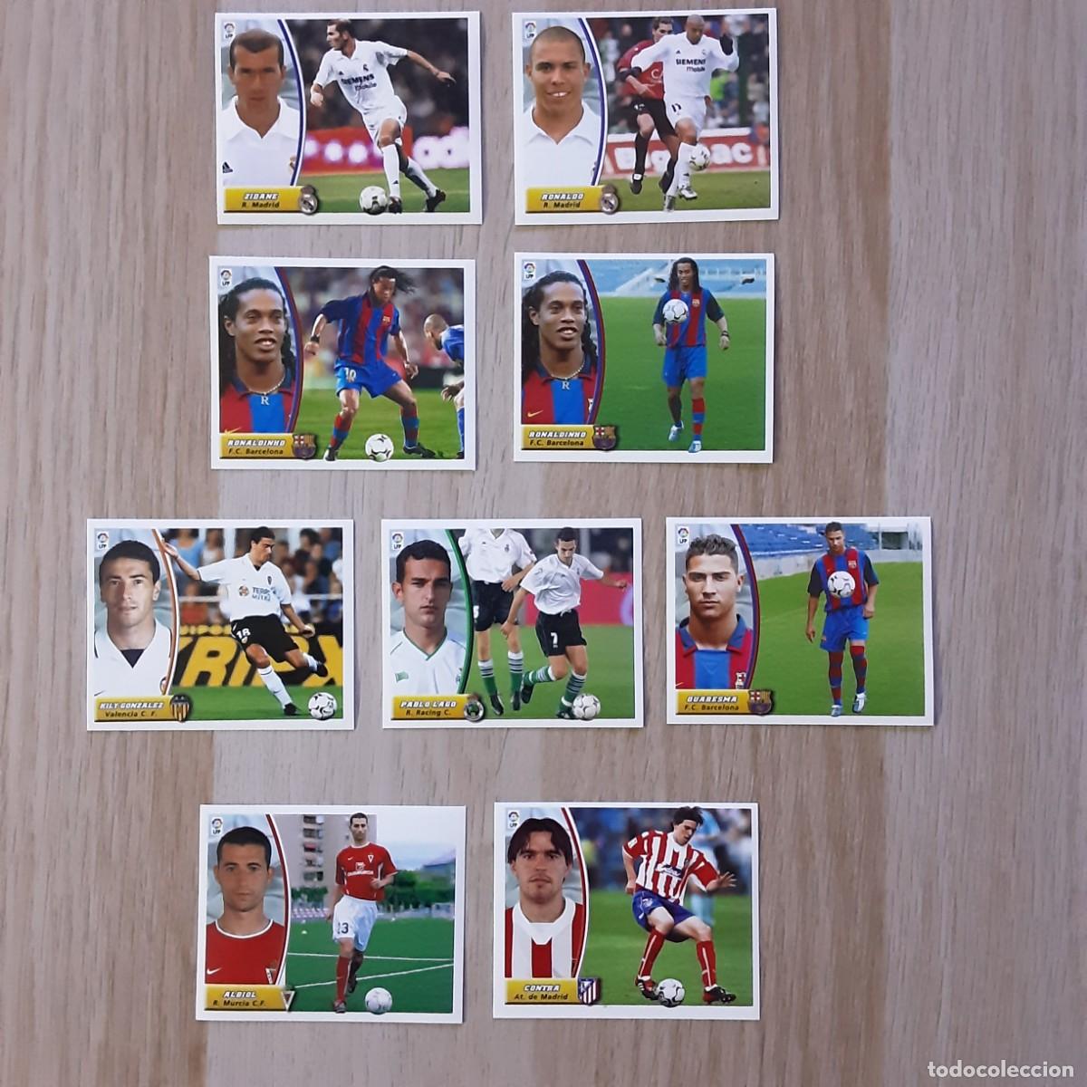 Cromos de f&uacute;tbol: LOTE 8 CROMOS DIFERENTES LIGA ESTE 2003/2004.RESERVADO.