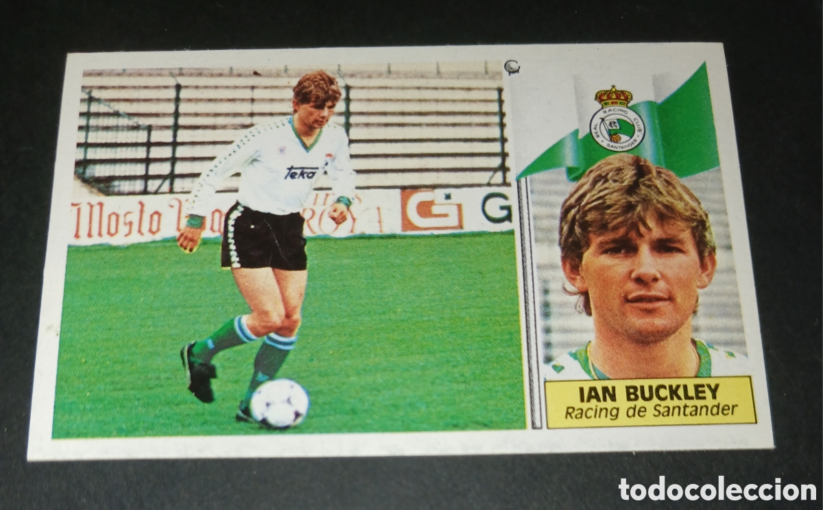 Cromos de f&uacute;tbol: DIFICIL Cromo Ian Buckley Racing de Santander Liga 86/87 Ultimos Fichajes Este sin pegar