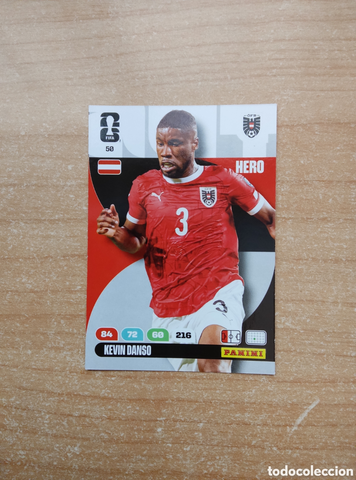 Cromos de f&uacute;tbol: 50 KEVIN DANSO AUSTRIA ADRENALYN XL MUNDIAL 2026