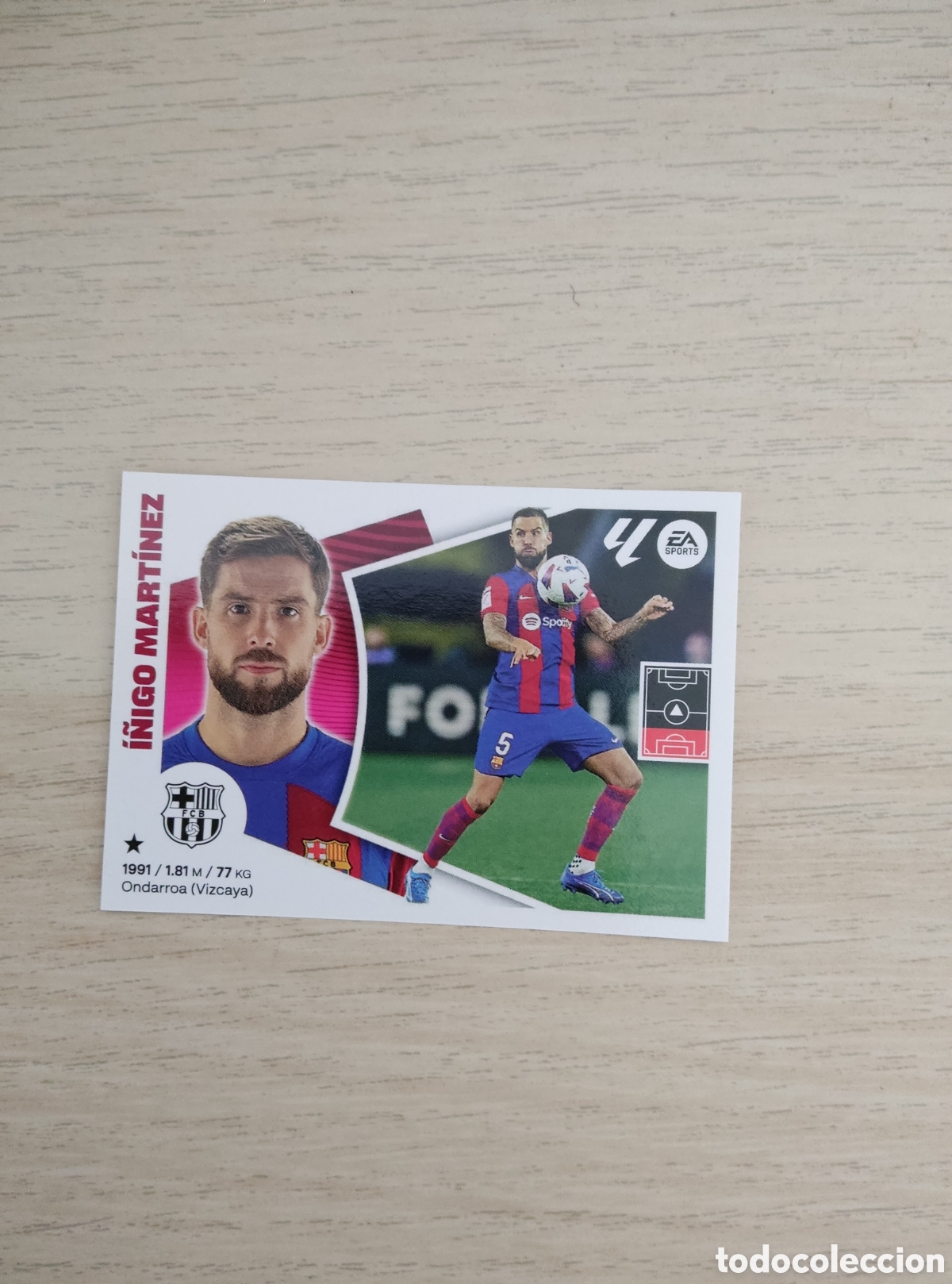 Cromos de f&uacute;tbol: 8B I&Ntilde;IGO MARTINEZ BARCELONA LIGA ESTE 2024 2025
