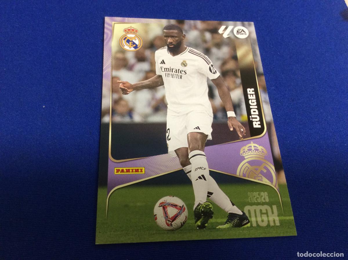 Cromos de f&uacute;tbol: 223 R&uuml;diger Real Madrid MGK La Liga 2025 2026 25 25 Megacracks Panini