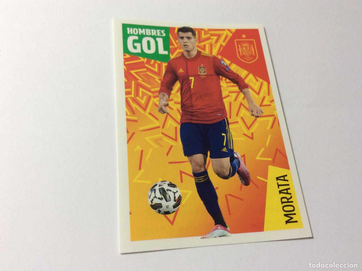 Cromos de f&uacute;tbol: 43 Morata Hombres Gol Espa&ntilde;a Los &Iacute;dolos de la Roja 2022 22 Panini
