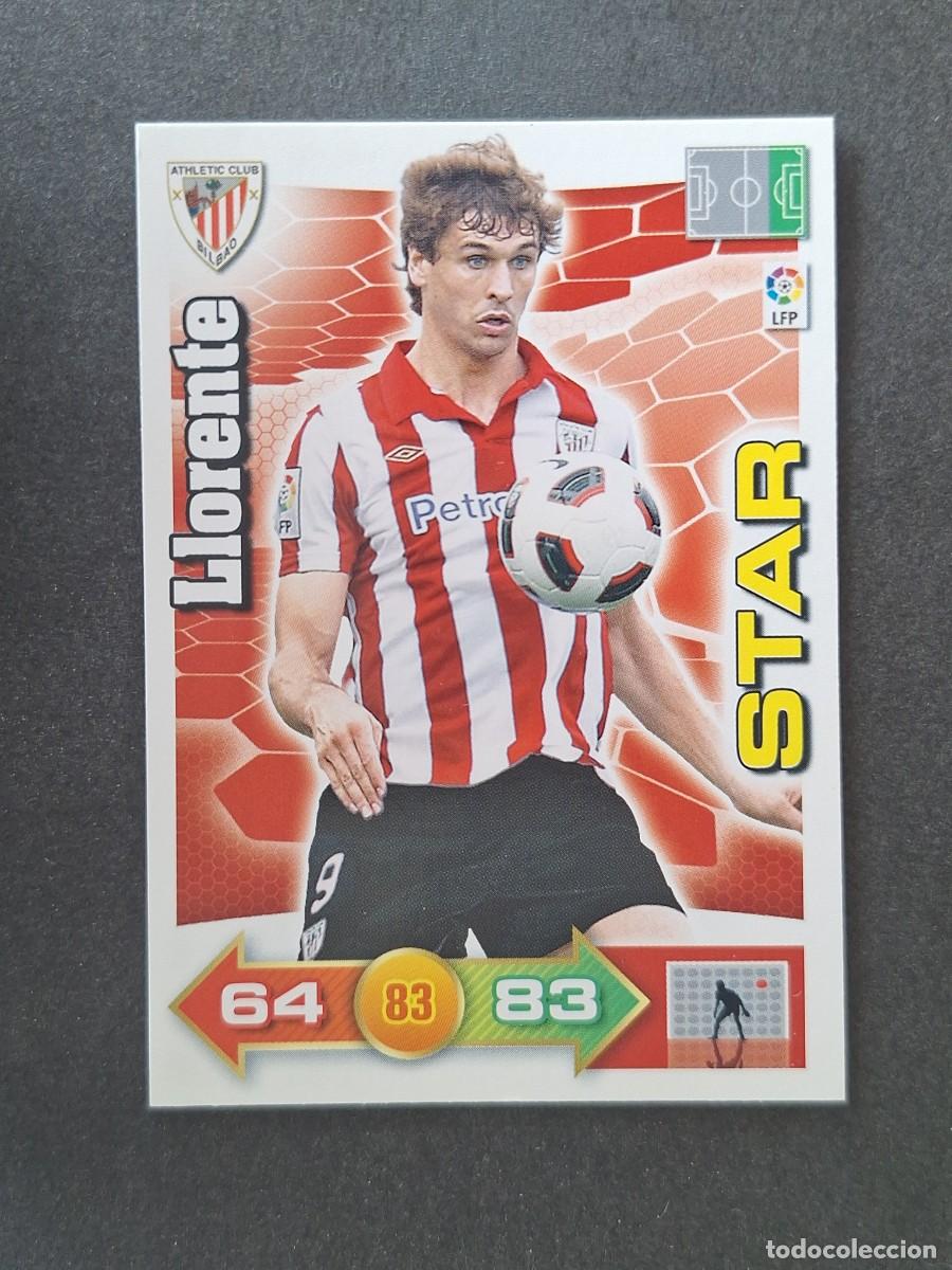 Cromos de f&uacute;tbol: L2 LLORENTE STAR ATHLETIC CLUB DE BILBAO PANINI ADRENALYN XL 2010 2011 10 11