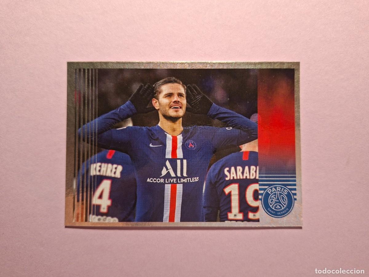 Cromos de f&uacute;tbol: 60 MAURO ICARDI EN ACTION ACCION PANINI COLECCI&Oacute;N HISTORIA PSG PARIS SAINT GERMAIN 50 A&Ntilde;OS ANS