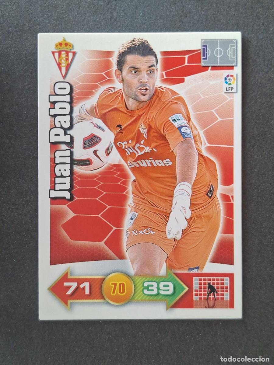 Cromos de f&uacute;tbol: L2 JUAN PABLO SPORTING DE GIJON PANINI ADRENALYN XL 2010 2011 10 11