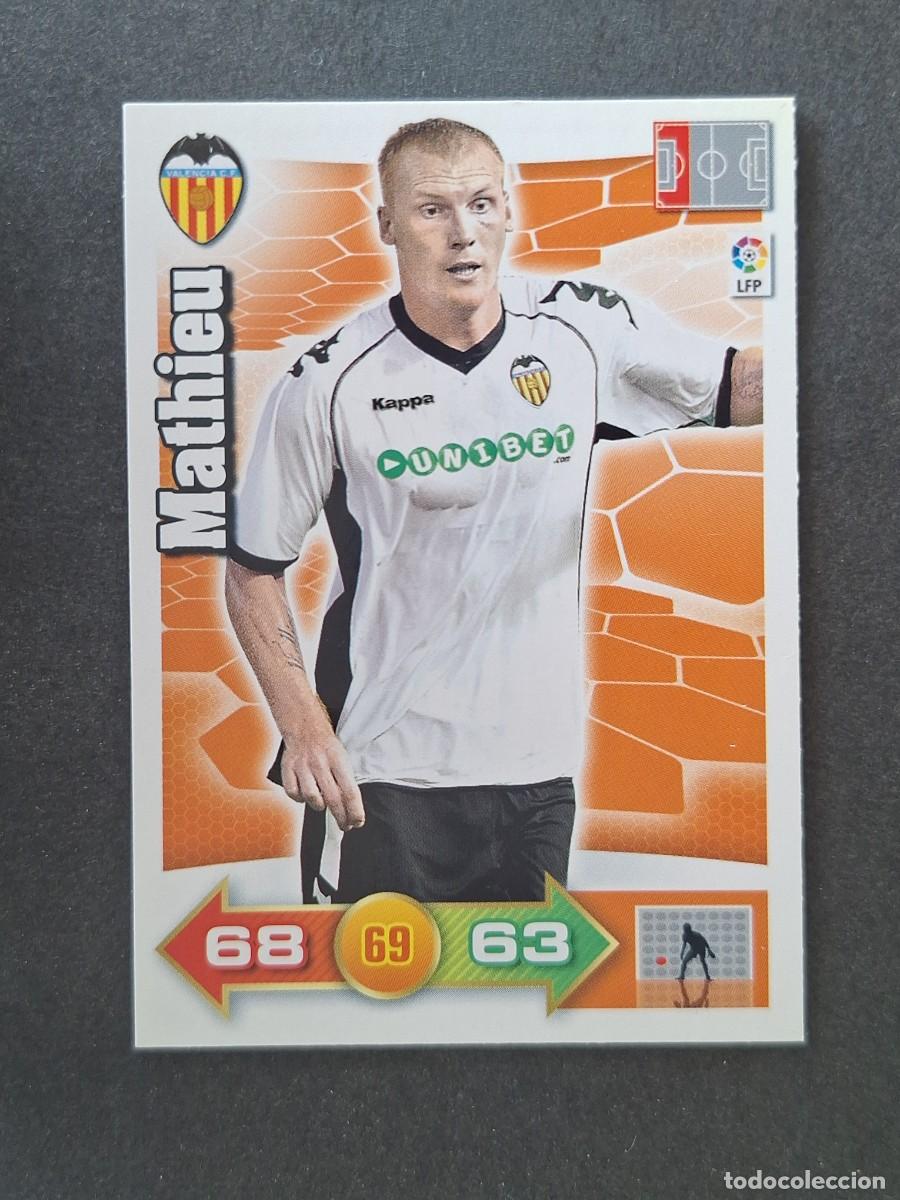 Cromos de f&uacute;tbol: L2 MATHIEU VALENCIA C. F. PANINI ADRENALYN XL 2010 2011 10 11