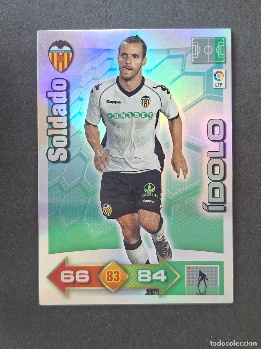 Cromos de f&uacute;tbol: L2 SOLDADO VALENCIA C. F. IDOLO PANINI ADRENALYN XL 2010 2011 10 11