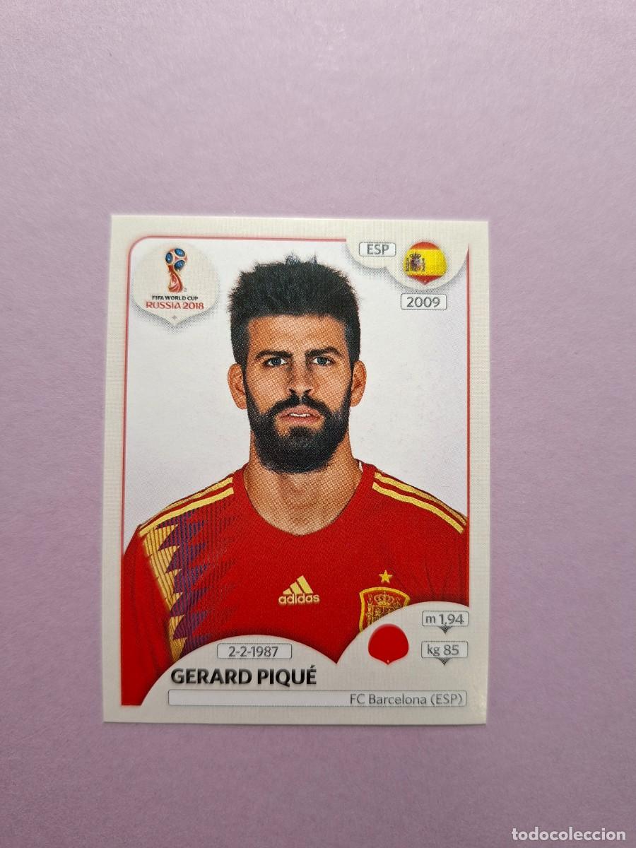 Cromos de f&uacute;tbol: 126 GERARD PIQUE ESPA&Ntilde;A VERSION TRASERA ROSA PINK BACK MUNDIAL 2018 18 FIFA WORLD CUP RUSSIA RUSIA