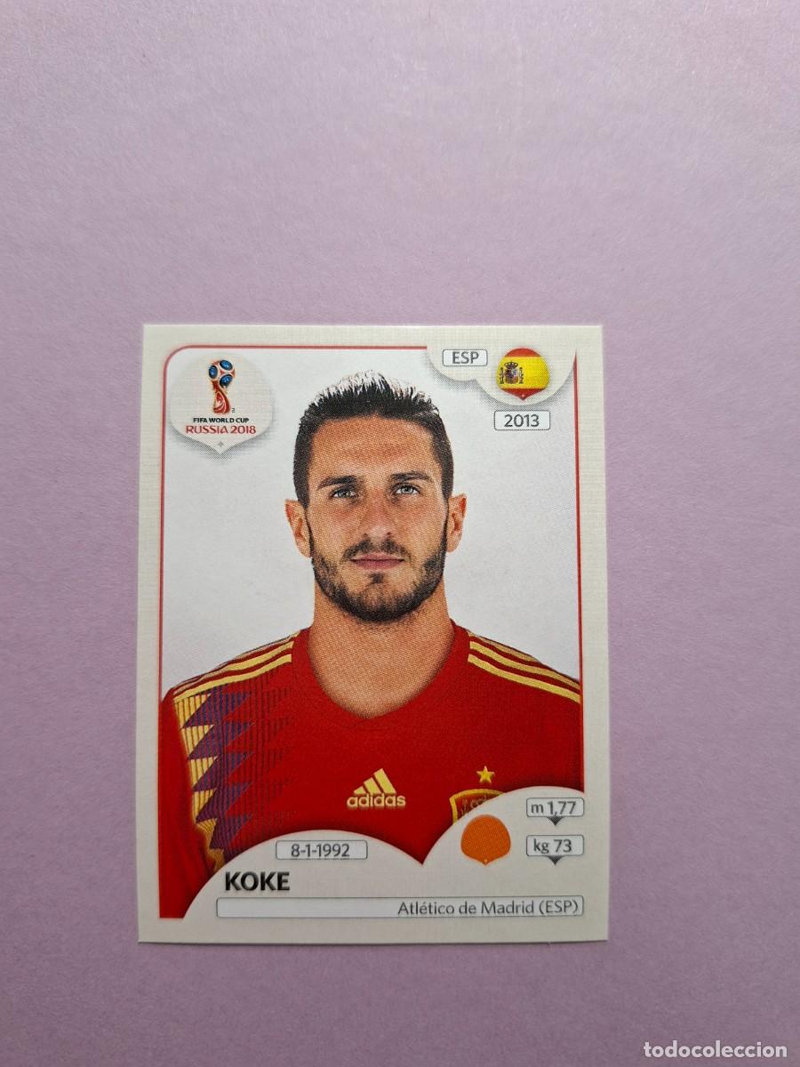 Cromos de f&uacute;tbol: 132 KOKE ESPA&Ntilde;A VERSION TRASERA ROSA PINK BACK MUNDIAL 2018 18 FIFA WORLD CUP RUSSIA RUSIA