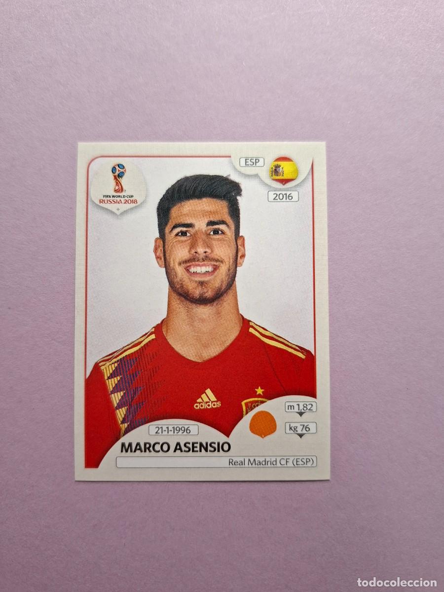 Fu&szlig;ball-Sticker: 133 MARCO ASENSIO ESPA&Ntilde;A VERSION TRASERA ROSA PINK BACK MUNDIAL 2018 18 FIFA WORLD CUP RUSSIA RUSIA