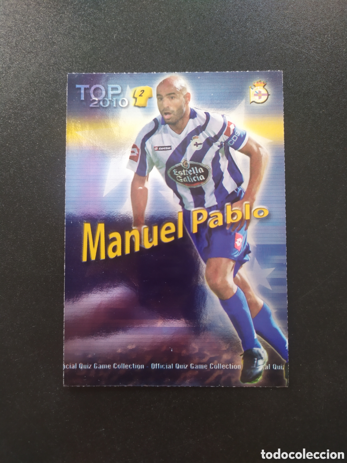 Cartes &agrave; collectionner de Football: Mundicromo fichas Liga 2009 2010 09 10 Manuel Pablo top brillo azul n&deg; 555 Deportivo Coru&ntilde;a