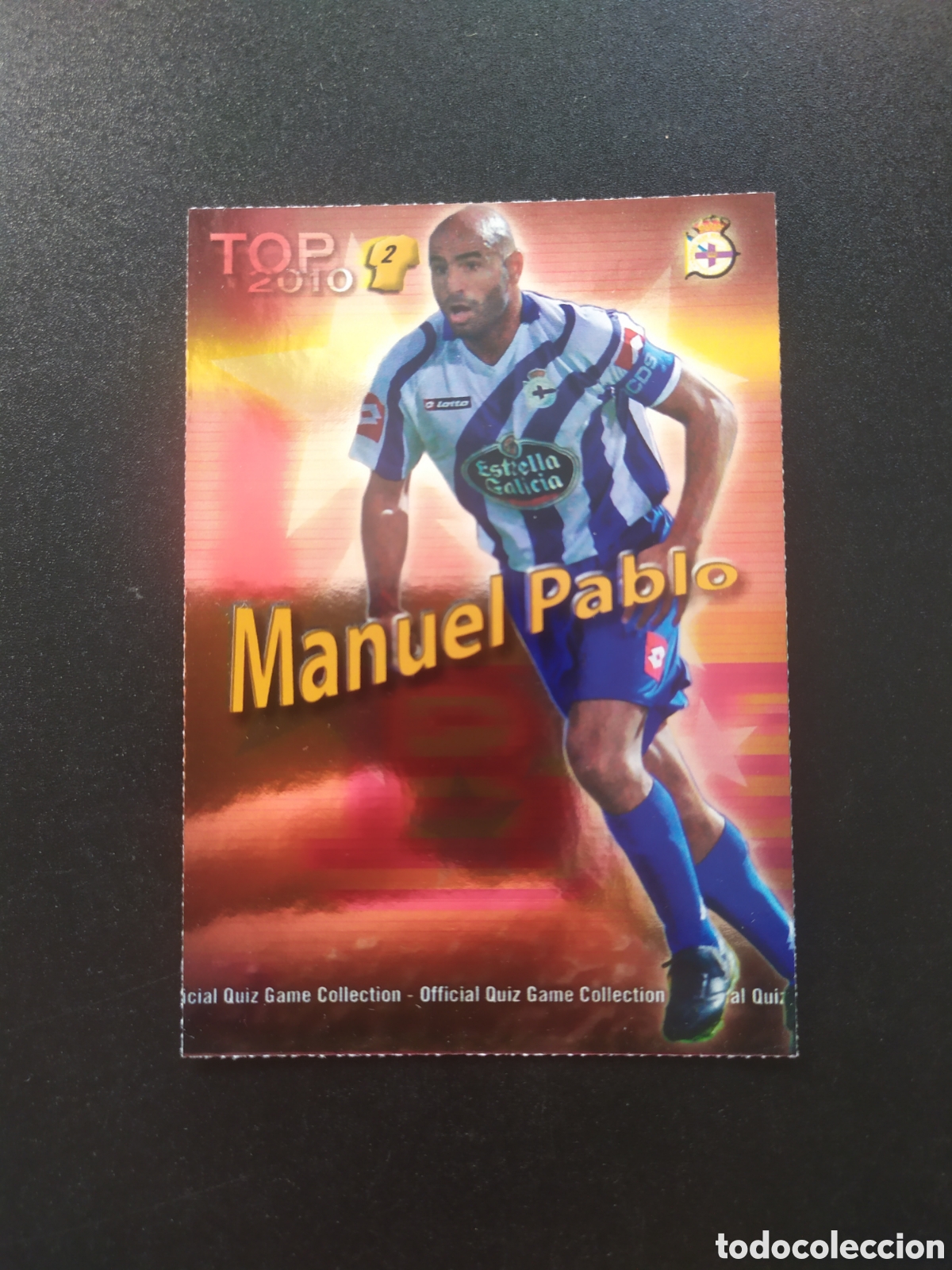 Cartes &agrave; collectionner de Football: Mundicromo fichas Liga 2009 2010 09 10 Manuel Pablo top brillo rojo n&deg; 555 Deportivo Coru&ntilde;a
