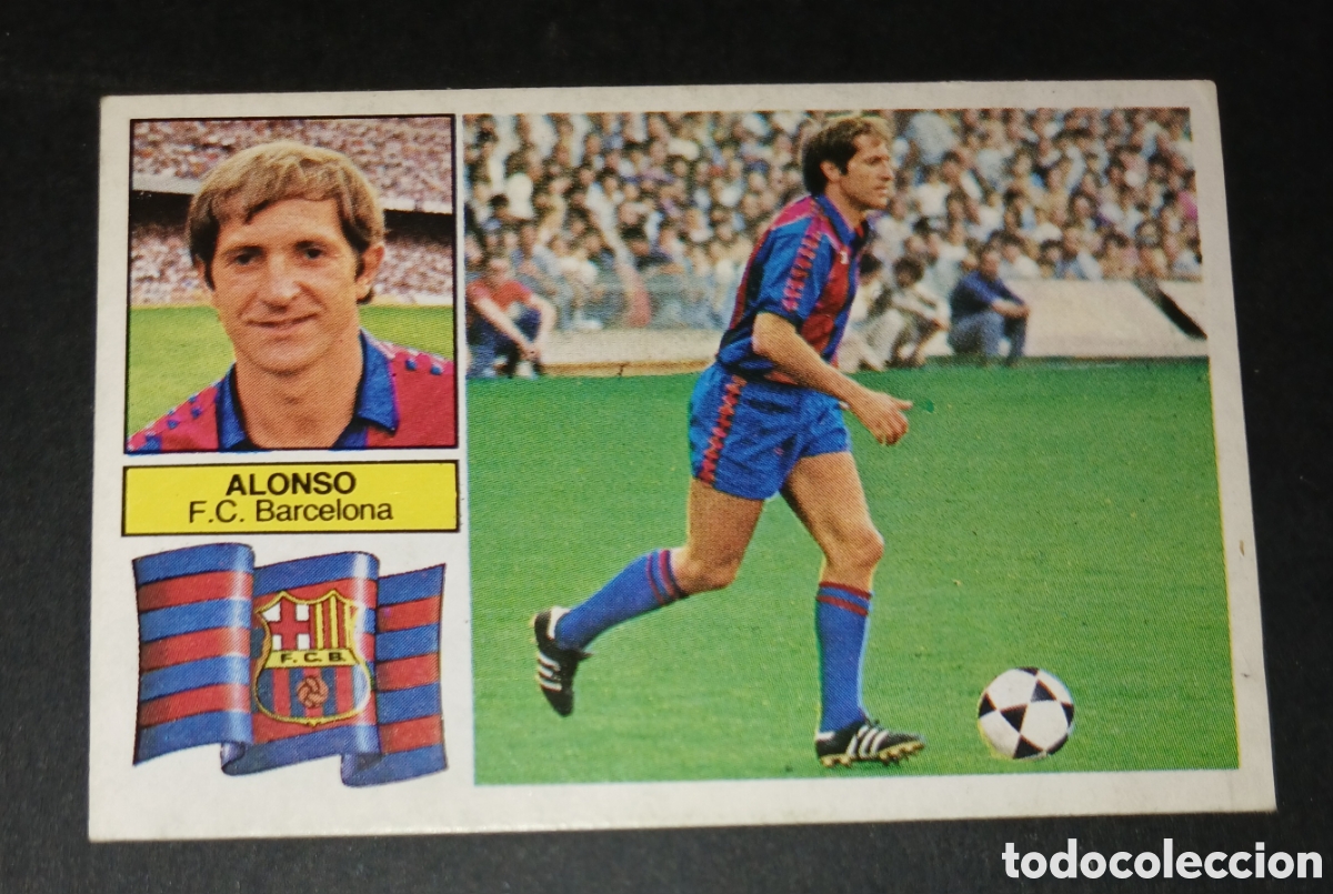 Cartes &agrave; collectionner de Football: Cromo Alonso F.C. Barcelona Liga 82/83 Este sin pegar (Variante de primera tirada / con FCB)