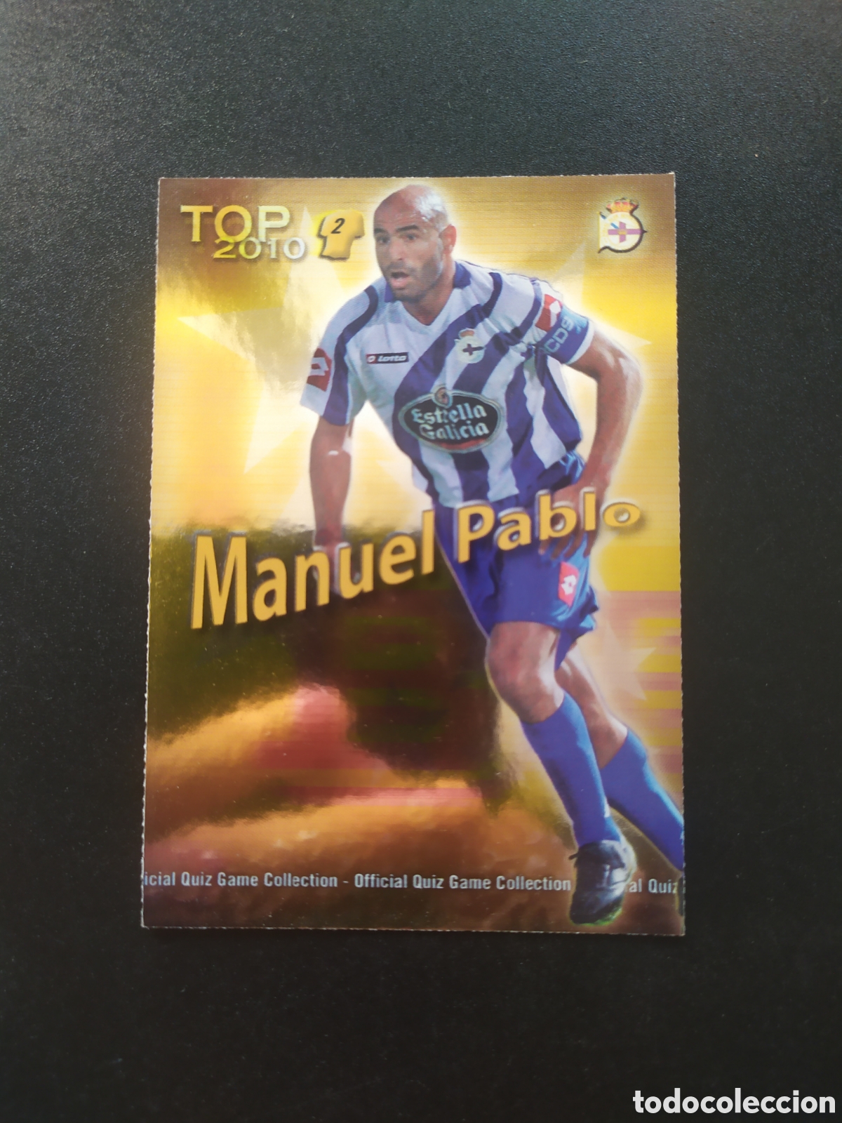 Cromos de f&uacute;tbol: Mundicromo fichas Liga 2009 2010 09 10 Manuel Pablo top brillo dorado n&deg; 555 Deportivo Coru&ntilde;a