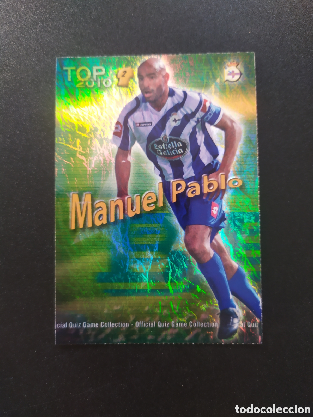 Cromos de f&uacute;tbol: Mundicromo fichas Liga 2009 2010 09 10 Manuel Pablo top brillo jaspeado n&deg; 555 Deportivo Coru&ntilde;a