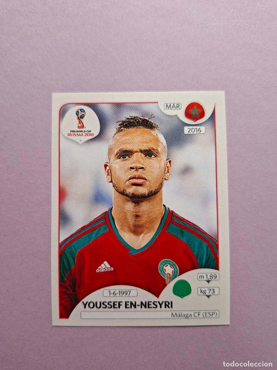 Cromos de f&uacute;tbol: 159 YOUSSEF EN-NESYRI MARRUECOS VERSION TRASERA ROSA PINK BACK MUNDIAL 2018 18